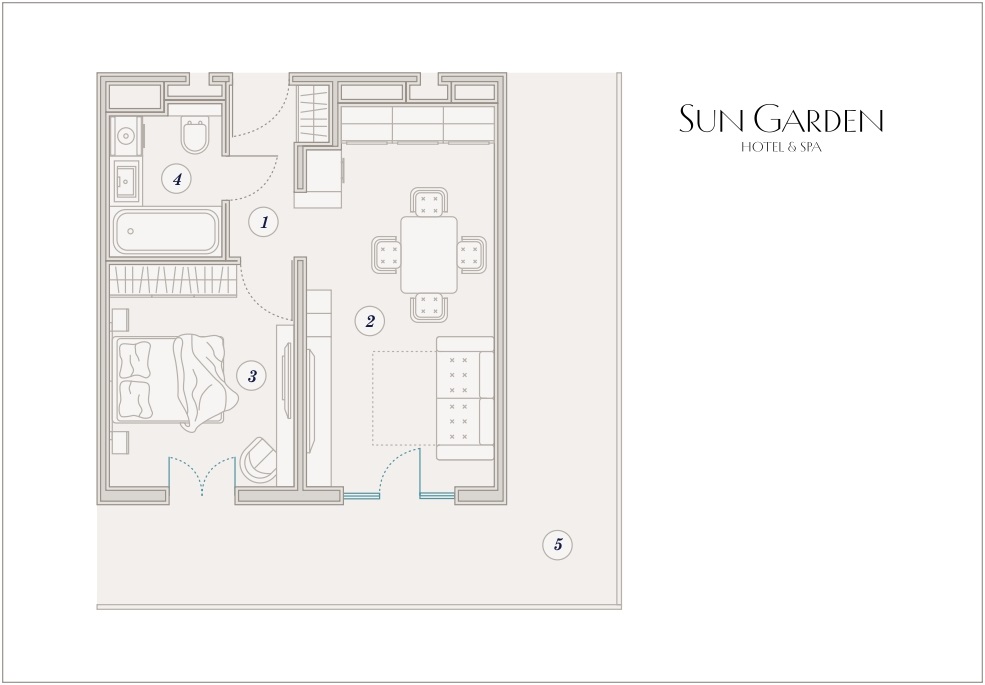 Планировка 2-комнатная 71,7 м²