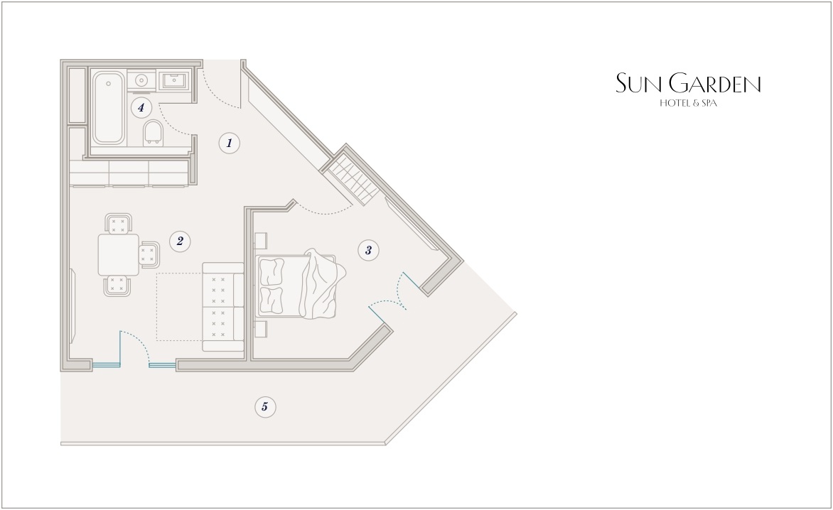 Планировка 2-комнатная 60,8 м²