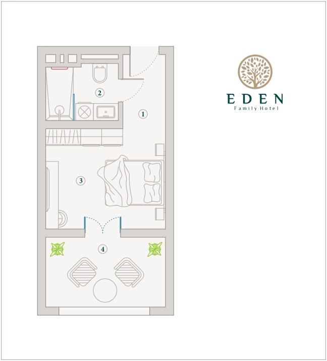 Планировка Студия 31,5 м²