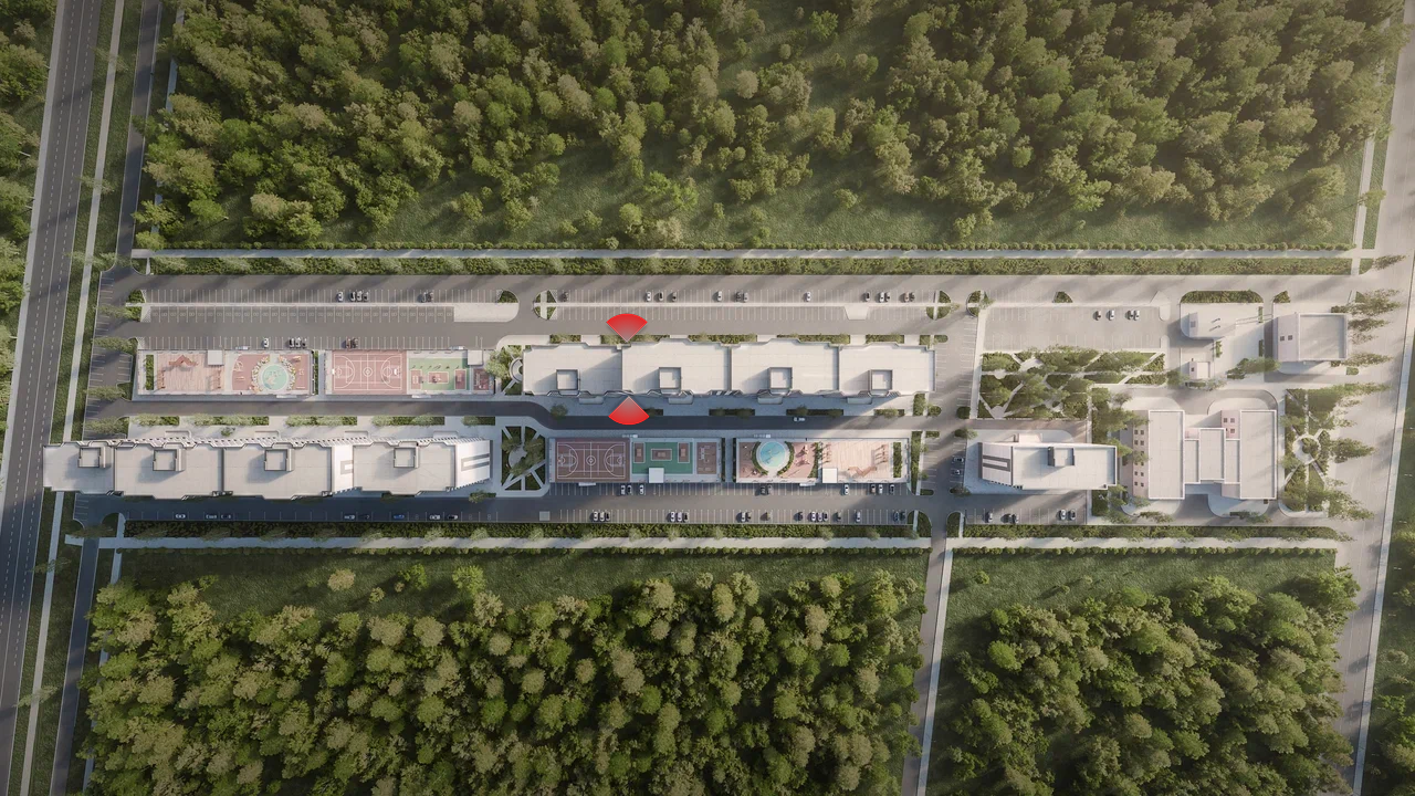 Планировка 2-комнатная 57,83 м²
