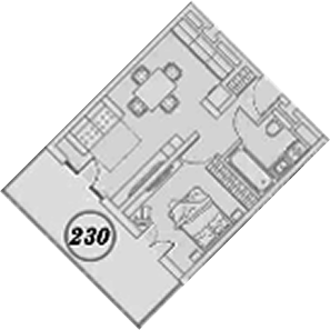 Планировка 2-комнатная 53,1 м²