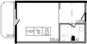Планировка Студия 37,05 м²