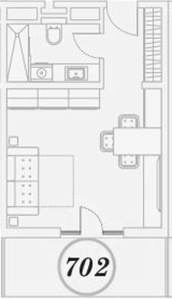 Планировка Студия 41,1 м²
