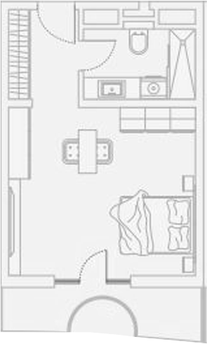 Планировка 2-комнатная 37,4 м²