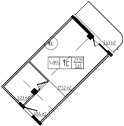 Планировка Студия 33,02 м²