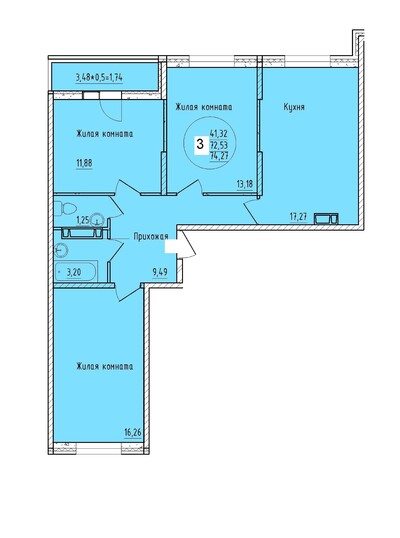 3-комн
