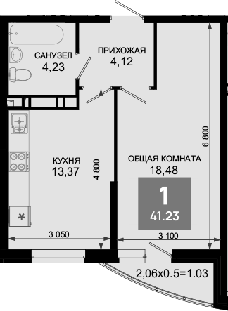 1-комн