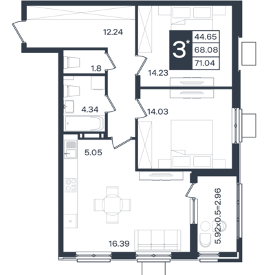 3-комн