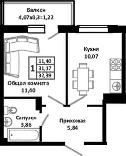1-комн