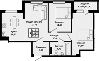3-комн