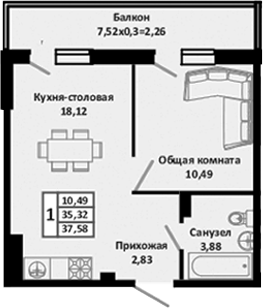 1-комн