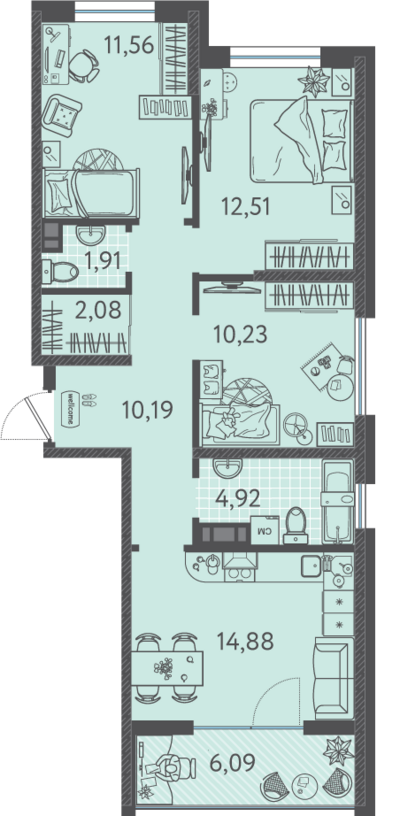 3-комн
