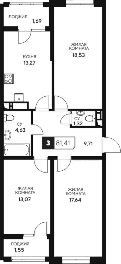 3-комн