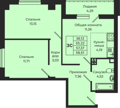 3-комн