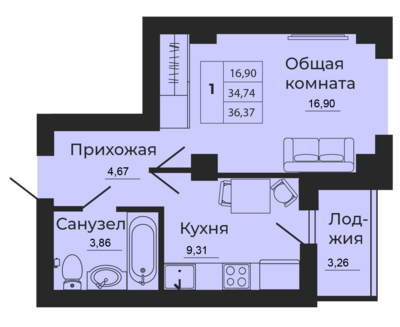 1-комн