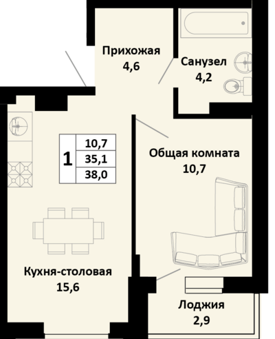 1-комн