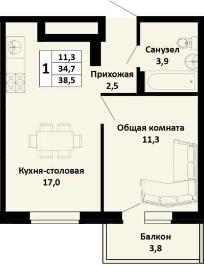 1-комн