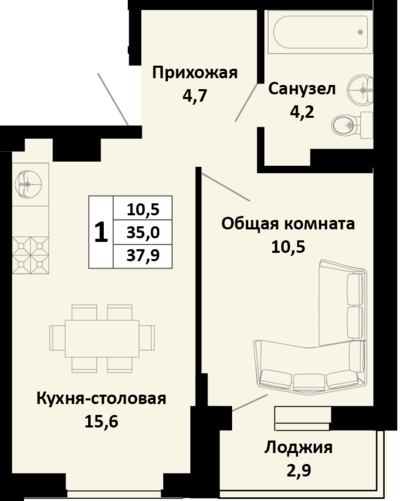 1-комн