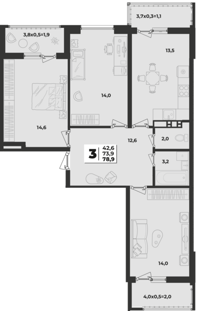 3-комн