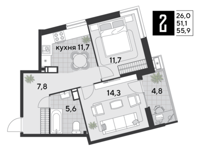 2-комн