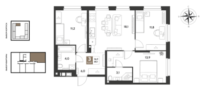 3-комн