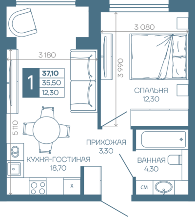 1-комн