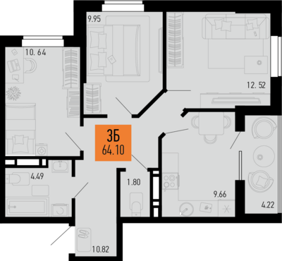 3-комн