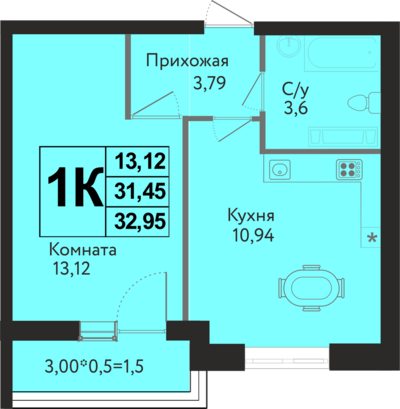 1-комн