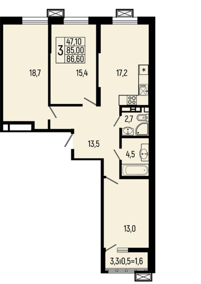 3-комн