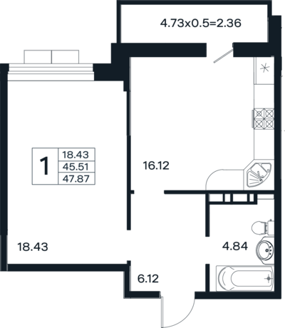 1-комн