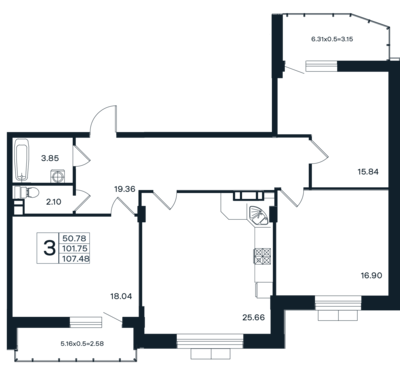 3-комн