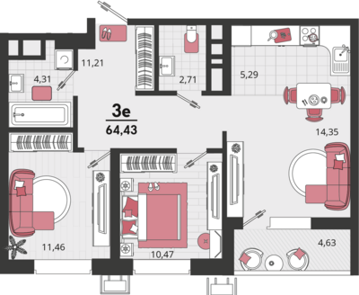 3-комн