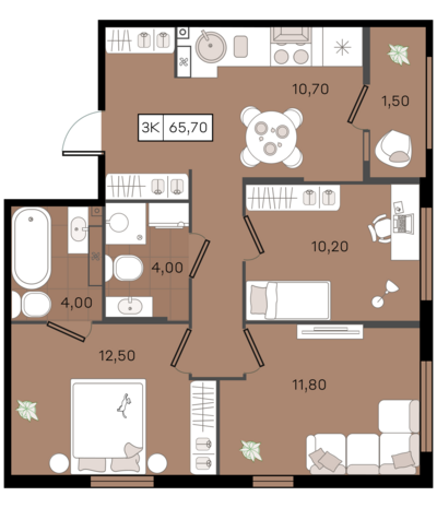 3-комн