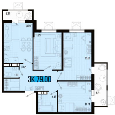 3-комн