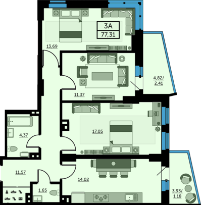 3-комн