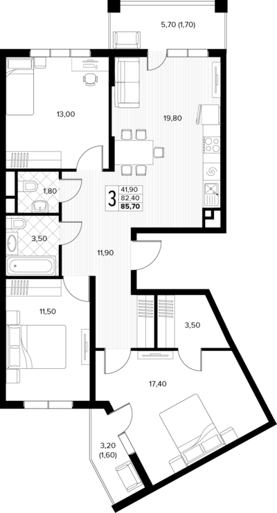 3-комн