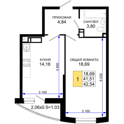 1-комн