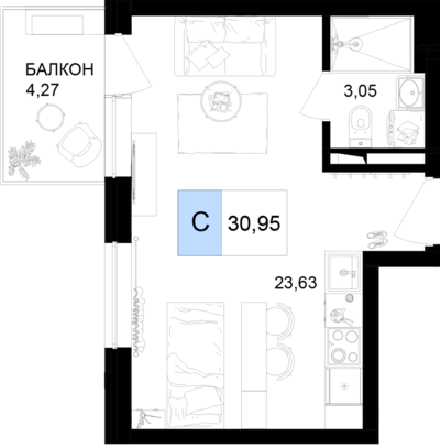 1-комн