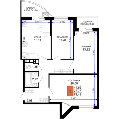 3-комн