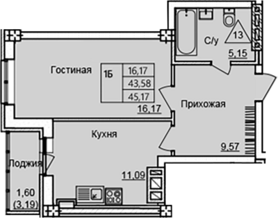 1-комн