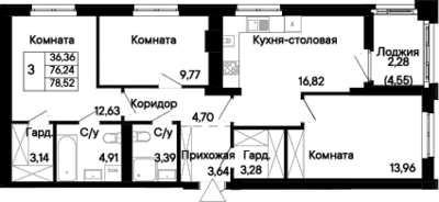 4+ комн