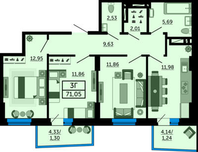 3-комн