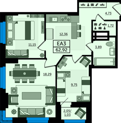 3-комн