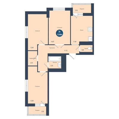 3-комн
