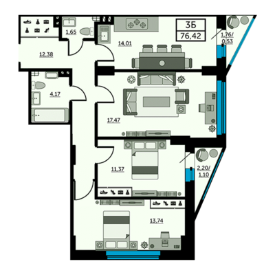 3-комн