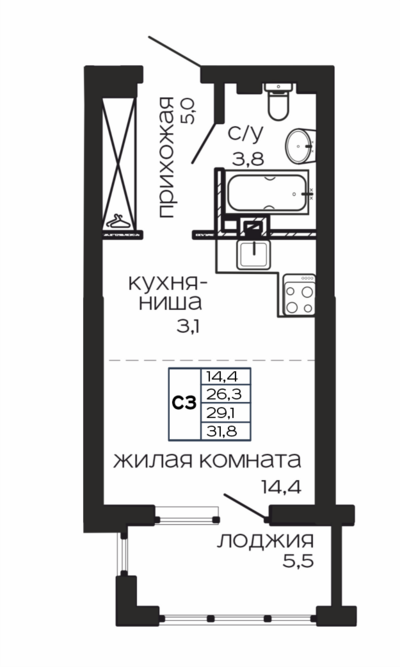 1-комн