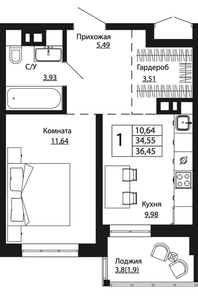 1-комн