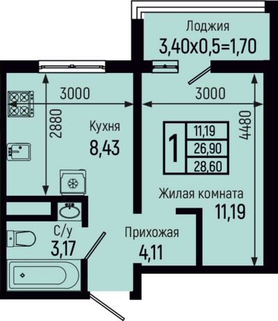 1-комн